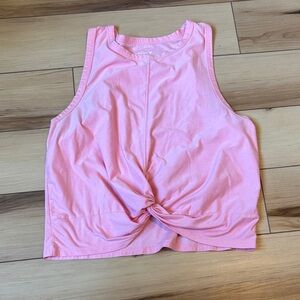 Old Navy Light Pink Twist-Front Tank Top